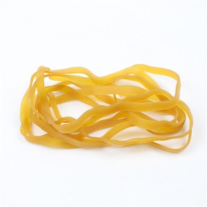 Manufacturers custom lengthened and widened rubber bands yellow transparent high elasticity not easy to break large size rubber bands