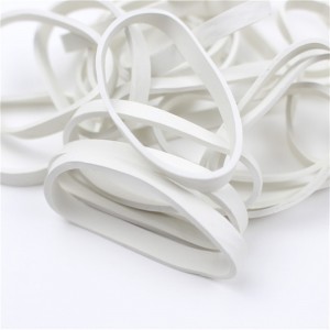 Customizable diameter 38mm white widened high elasticity and aging resistance rubber band for office culture and education factory direct sales