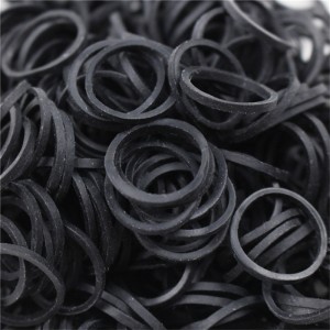 Rubber band manufacturer wholesale black high elasticity and aging resistance disposable small size industrial rubber band data cable strapping ring