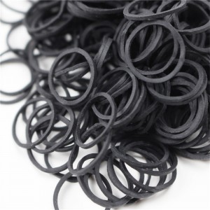 Spot wholesale diameter 0.8 inch black disposable high elastic rubber band hair rubber band