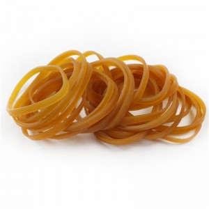 Manufacturers custom widened rubber bands yellow transparent high elasticity toughness industry agricultural rubber bands