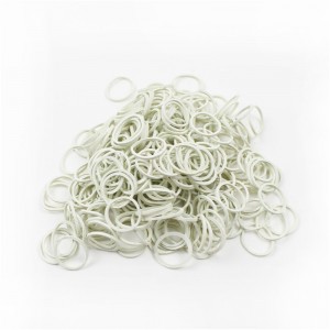 Factoty direct sales mini white rubber bands high elasticity strength toughness rubber ring for data line bundle