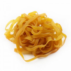 Customizable lengthened and widened natural yellow transparent durable high resilience industrial rubber band