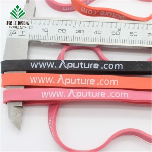 Manufacturers custom color, high elasticity, waterproof and durable printing advertising rubber bands