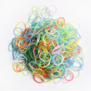Spot wholesale color transparent mini high elasticity one-time hair tie rubber band