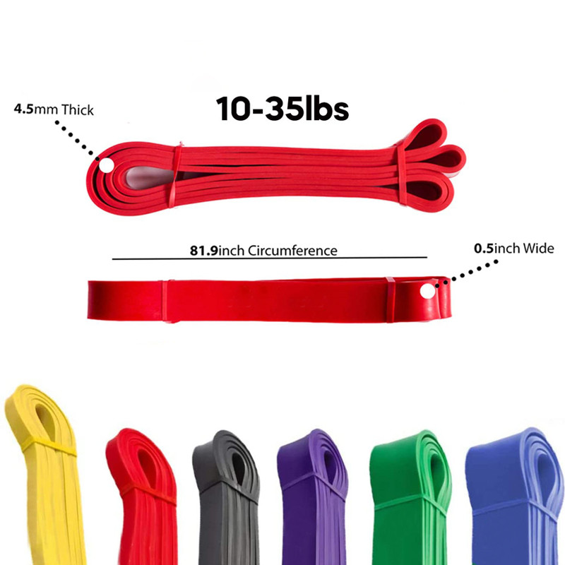 5-120 LB Yellow Red Black Purple Green Yoga Resistance Rubber Elastic Bands Indoor Outdoor Fitness Equipment Pilates Sport Training Workout