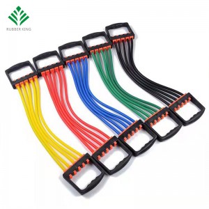 Five-row adjustable power chest expander with handle resistance tube